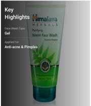 Himalaya Neem ! Purifying Pimples! turmeric  face wash 50ml