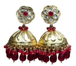 High Quality Statement Kundan Ruby Choker Jhumki Choker earring set