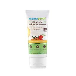 MAMAEARTH ULTRA LIGHT INDIAN SUNSCREEN WITH CARROT SEED & TURMERIC FOR SUN PROTECTION 80g