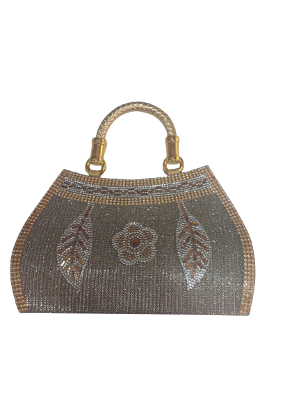 Buy Cross body Shoulder Golden Chain Sling Satchel Handbag | Shimmery  Bridal Women's Purse| Top Handle Ladies Purse at Amazon.in
