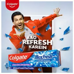 Colgate Maxfresh Blue Peppermint Ice Gel Toothpaste, 2x150 g Multipack