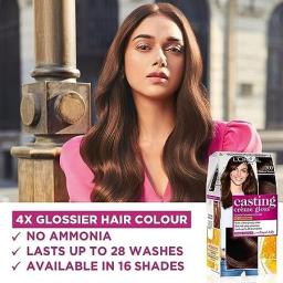L'Oreal Paris Casting Creme Gloss Conditioning Hair Color No Ammonia - 300 Darkest Brown (87.5 g + 72 ml)
