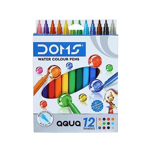 Camlin Sketch Pens With Free Stencil - 24 Multi Color Bold And Bright Shades