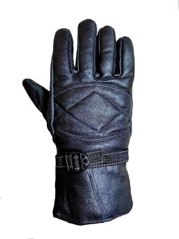 Black Leather Gloves with Finger Touch for Men and Women Winter Gloves with Warm Fur Inside for Men Protective Hand Gloves for Motorcycle Gym Sports...