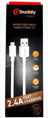 GIONEE Micro USB Cable 1 m GN-GC1M  (Compatible with MICRO USB, White)