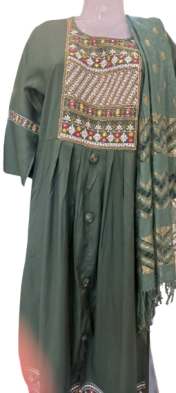 Women Solid Green Suit
