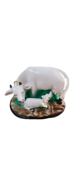 White Cow With Baby