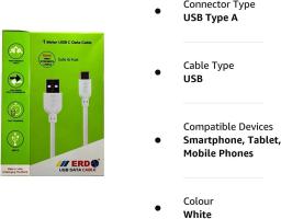 Flat Micro C USB Data Cable