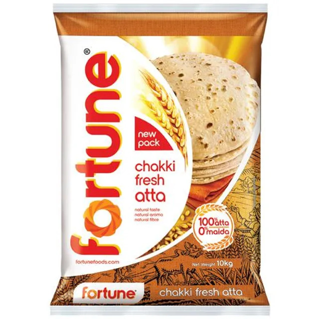 Fortune Chakki Fresh Whole Wheat Atta, 10 kg