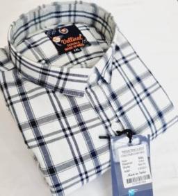 White and Black Printed Shirt