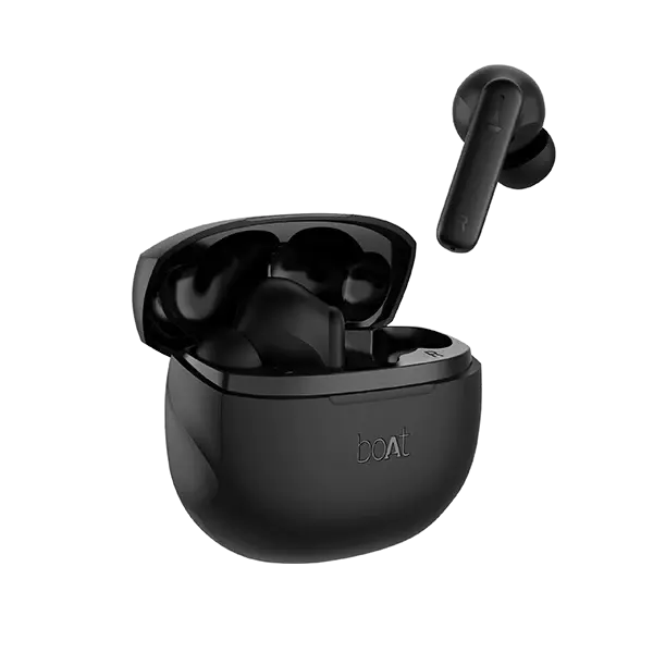 boat Airdopes 170TWS Earbuds with 50H Playtime, Quad Mics ENx™ Tech, Low Latency Mode, 13mm Drivers, ASAP™ Charge, IPX4, IWP™, Touch Controls & BT v5.3(Classic Black