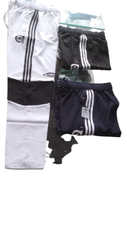 Men Striped Black, Blue, white Track Pants